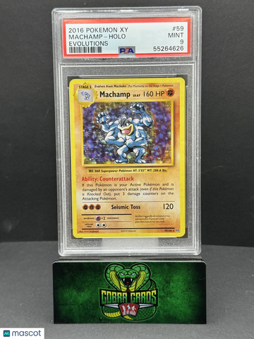 2016 Pokemon Xy Evolutions Machamp Holo Evolutions PSA 9 #59