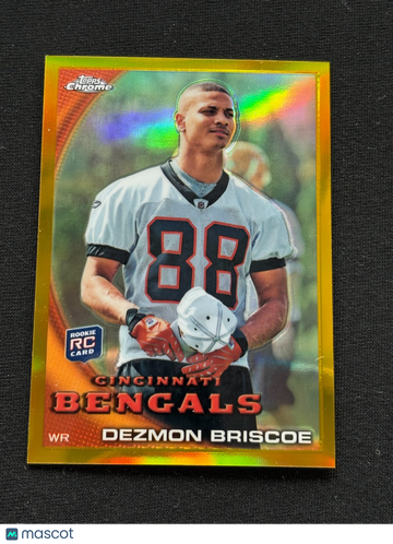 Dezmon Briscoe 2010 Topps Chrome Rookie Gold Refractor Cincinnati Bengals