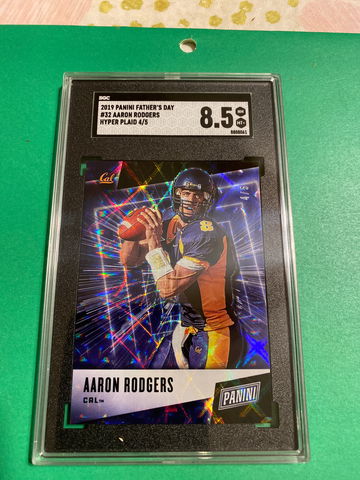 2019 Panini Father’s Day #32 Aaron Rodgers Hyper Plaid 4/5 