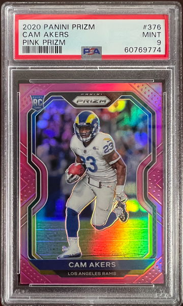 2020 Panini Prizm Cam Akers Pink Prizm PSA 9