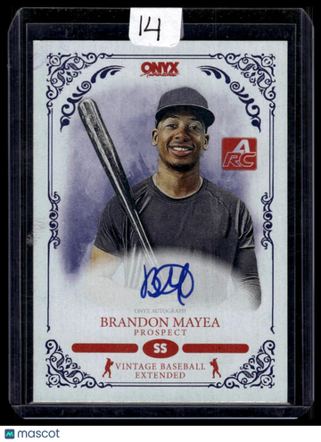 2022 Onyx Vintage Extended Brandon Mayea #VABM Blue Signatures AU