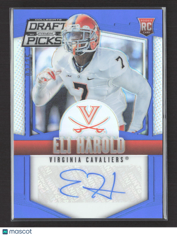 2015 Panini Prizm Collegiate Draft Picks Eli Harold #186 Blue RC Auto