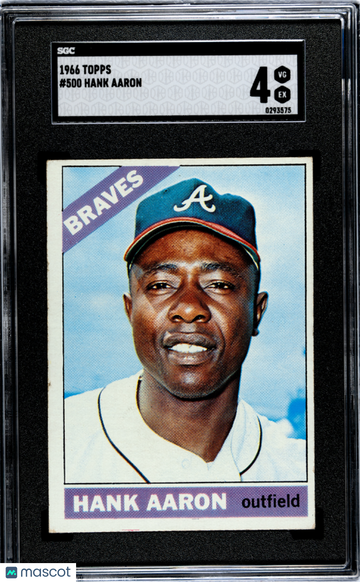 1966 Topps Hank Aaron #500 SGC 4