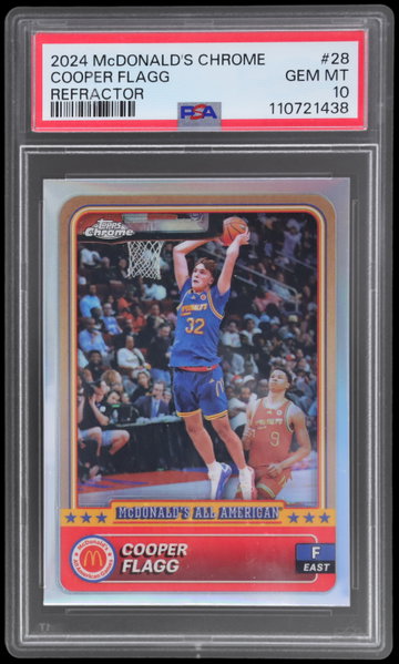 2024 Topps Chrome Mcdonald's All American Cooper Flagg Refractor PSA 10