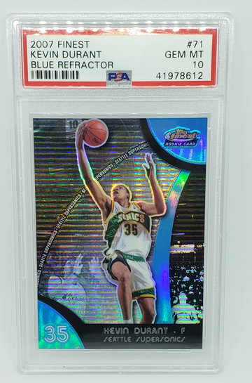 2007-08 Topps Finest Kevin Durant Blue /199 PSA 10