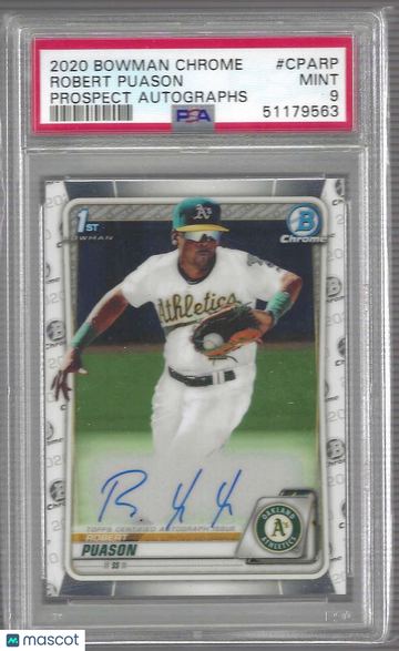 2020 Bowman Chrome Prospect Autographs Robert Puason #CPARP PSA 9