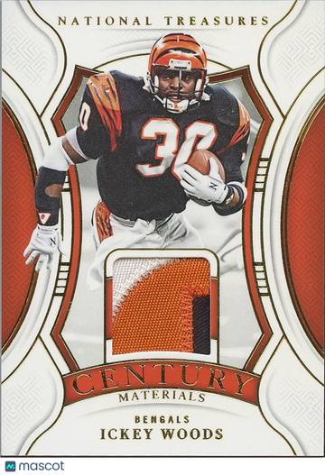 Ickey Woods 2024 Patch Panini Authentic Cincinnati Bengals