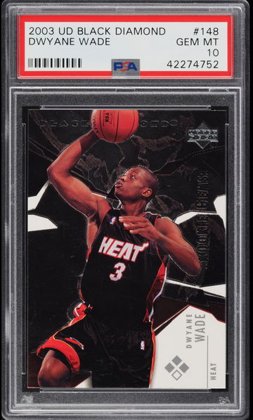 2003 UpperDeck Black Diamond Dwyane Wade #148 PSA 10 Gem Mint Rookie RC