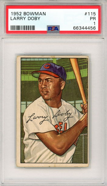 1952 BOWMAN LARRY DOBY PSA 1