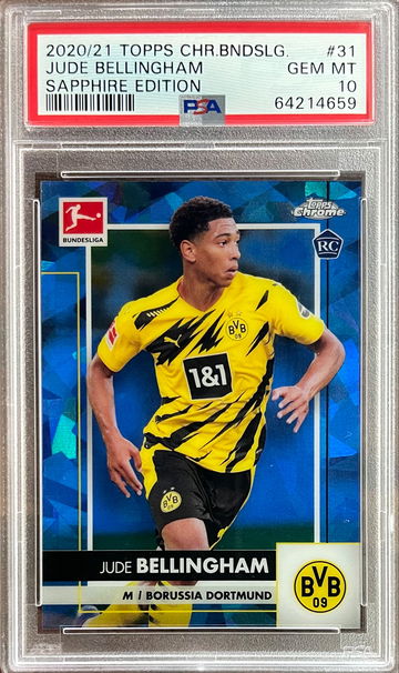 2020-21 Topps Chrome Bundesliga Sapphire #31 Jude Bellingham PSA 10