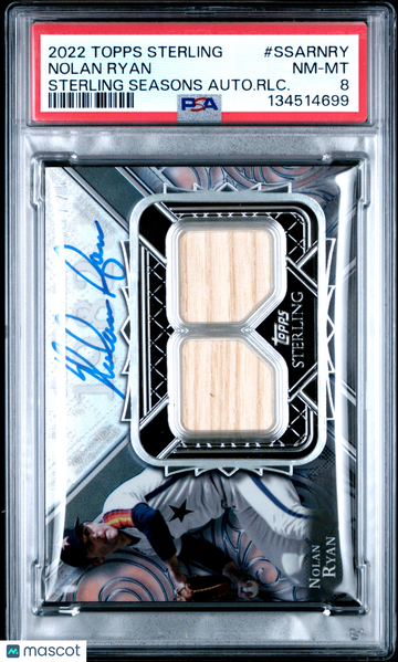 2022 Topps Sterling Sterling Seasons Autograph Relics Nolan Ryan #SSARNRY Autograph RLC. / Memorabilia PSA 8 Topps