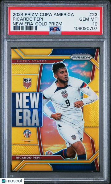 2024 Panini Prizm Conmebol Copa America New Era Ricardo Pepi #23 Gold PSA 10