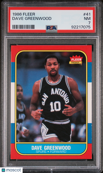1986 Fleer Dave Greenwood #41 PSA 7