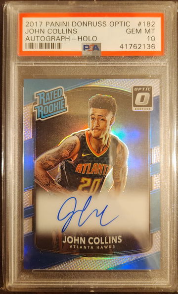 John Collins 2017 Panini Optic Prizm Auto RC PSA 10