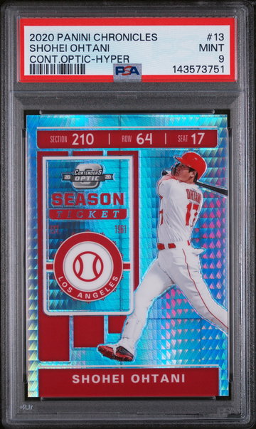 2020 Panini Chronicles Contenders Optic Hyper Shohei Ohtani #13 /299 PSA 9