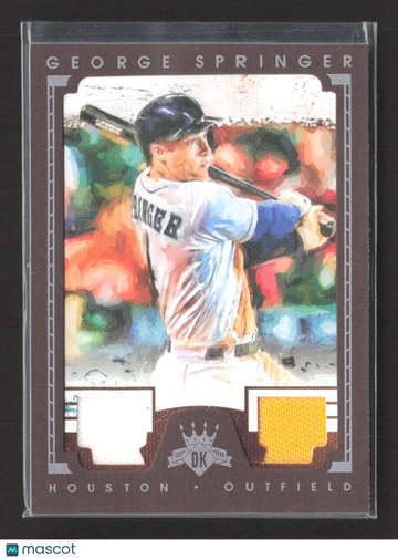 2016 Panini Diamond Kings George Springer #DKM-GE 82/99 Dual Memorabilia Game-Used Material