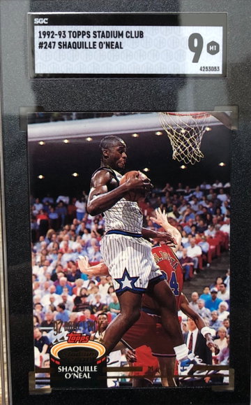 Shaquille O’Neal 1992-93 Topps Stadium Club Rc #247 SGC 9