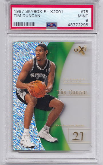 Tim Duncan 1997 Skybox E-X 2001 PSA 9