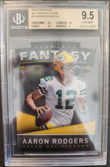 2014 Prestige All Fantasy Team Aaron Rodgers #2 BGS 9.5