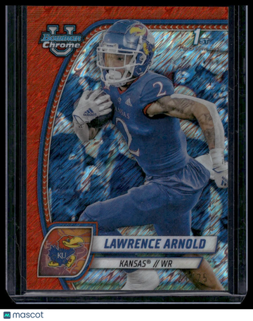 2024 Bowman University Chrome Lawrence Arnold #120 Orange Shimmer Refractor SN