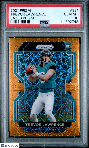2021 Panini Prizm Trevor Lawrence #331 Lazer Rookie PSA 10
