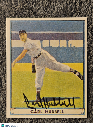 1977 CCC 1941 Playball Reprints Carl Hubbell #6 Signed Autograph Auto JSA