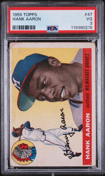 1955 Topps Hank Aaron #47 PSA 3