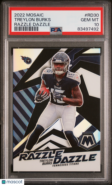 2022 Panini Mosaic Razzle Dazzle Treylon Burks #RD-30 PSA 10