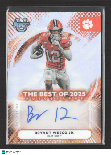 2025 Bowman University Best Football Bryant Wesco Jr. #BOA-BWJ