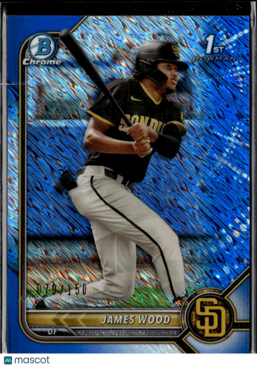 2022 Bowman Chrome James Wood #BCP-108 Blue RayWave Refractor