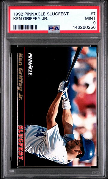 1992 Panini Pinnacle Slugfest Ken Griffey Jr. #7 PSA 9