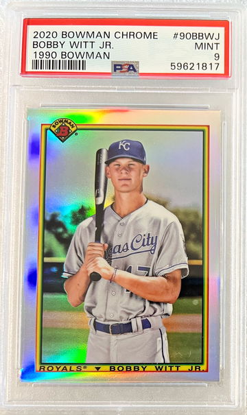 2020 Bowman Chrome Bobby Witt Jr. RC ‘90 Bowman SP PSA 9 Mint