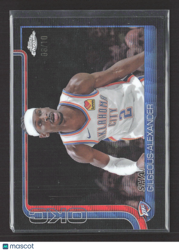2025 Topps Chrome Shai Gilgeous-Alexander #141 Black Refractor 08/10