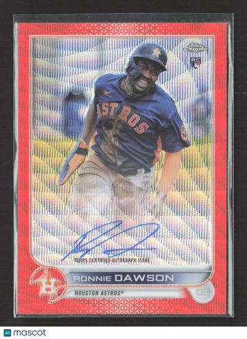 2022 Topps Chrome Ronnie Dawson #RA-RDA Red Wave Refractor RC Auto