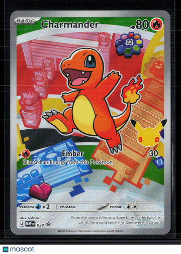 2025 Journey Together Charmander Holo Rare #MEP EN 038