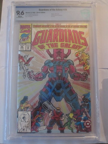 Guardians of the Galaxy #25 9.6 Premium Foil Cover 1992 Galactus