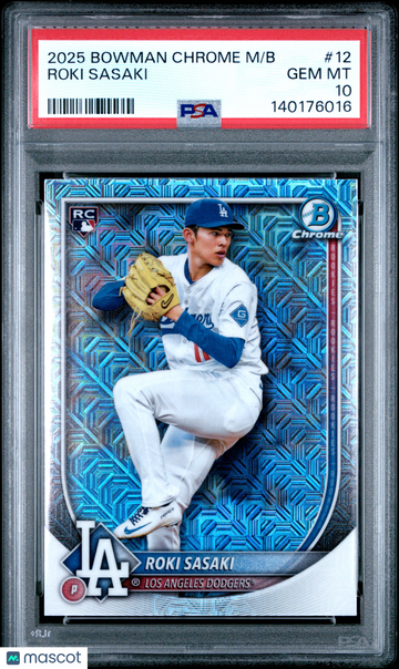 2025 Bowman Chrome Baseball Mega Box Roki Sasaki #12 RC PSA 10