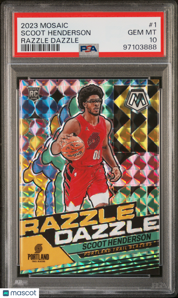 2023 Panini Mosaic Razzle Dazzle Scoot Henderson #1 PSA 10
