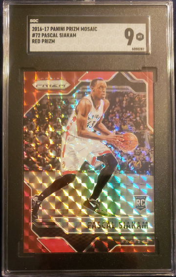 Pascal Siakam RC 2016 Prizm Mosaic #72 Red SGC 9 🏀 TEAM COLOR MATCH 