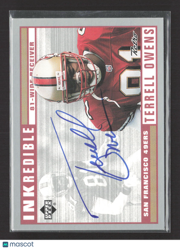 1999 Upper Deck Retro Inkredible Terrell Owens #WR-49ERS