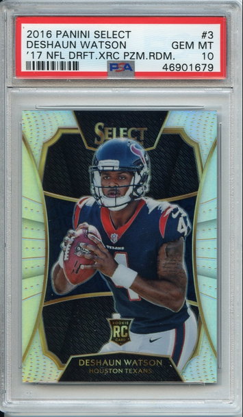 Deshaun Watson XRC Select Rookie Prizm PSA 10