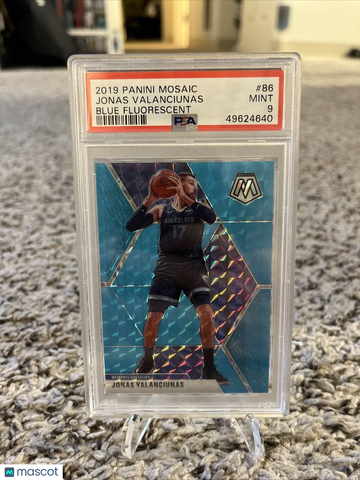 Jonas Valanciunas Blue Fluorescent / 15,  PSA 9, Jersey Color Match