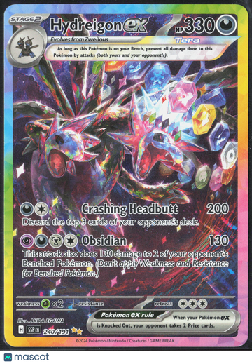 2024 Surging Sparks Hydreigon EX Holo Secret Rare Holo Full Art SAR #240/191