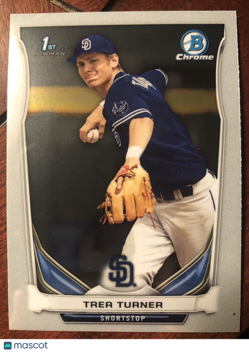 Trea Turner 2014 Topps 1st Bowman Chrome Draft #CDP10 Padres Phillies Rookie RC