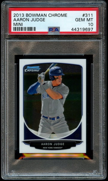 2013 Bowman Chrome Mini Aaron Judge PSA 10 Gem Mint Rookie