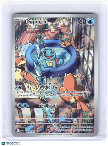Stellar Crown Squirtle Foil Illustration Rare #148/142