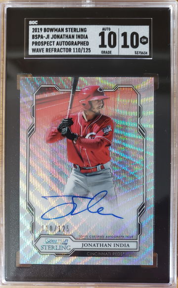 2019 Bowman Sterling Baseball - Jonathan India Prospect Wave Auto 110/125 