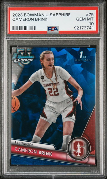 2023 Bowman University Chrome Sapphire Cameron Brink #75 PSA 10