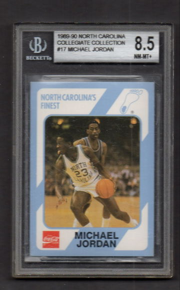 1989-90 North Carolina Collegiate Collection #17 Michael Jordan Beckett 8.5