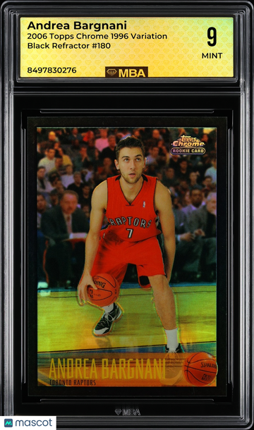 2006 Topps Chrome Andrea Bargnani #180 1996 Variation Black Refractor MBA 9